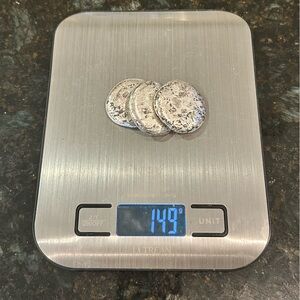 3 Hand Poured .925 Sterling Silver Ingots 149g (scrap or not)